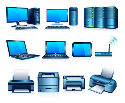 Computer Hardware, Computers, Printers, Fax Machines, Security Cameras, Alarms